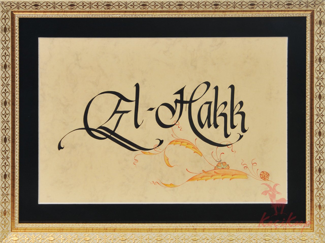 El-Hakk Esma’ül Hüsnası ( Kaligrafi - Tezhip Sanatı)