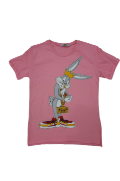 Pundikids Bugs Bunny Baskılı Oversize Tişört