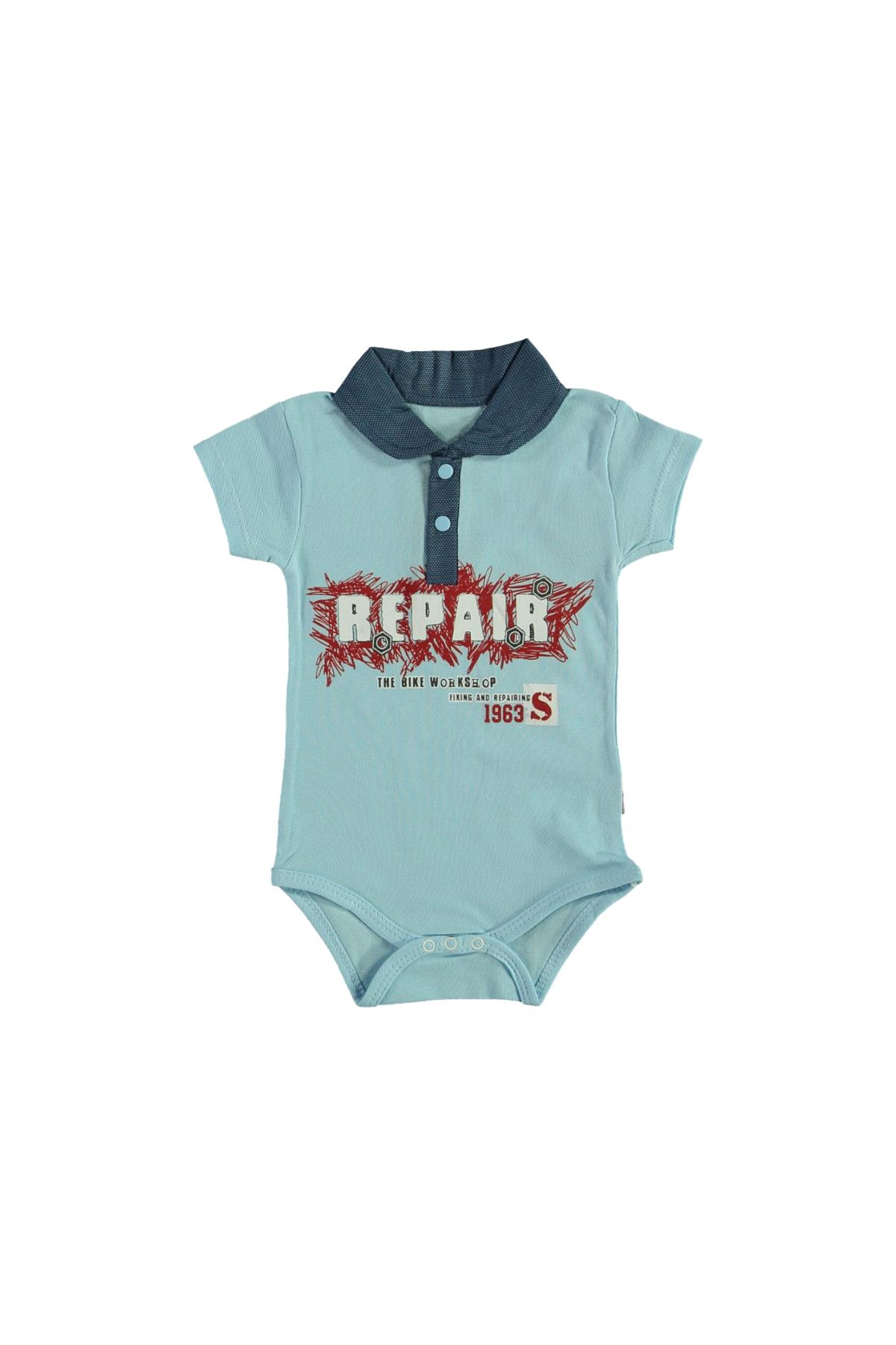 Polo Yaka Erkek Bebek Çıtçıtlı T-Shirt