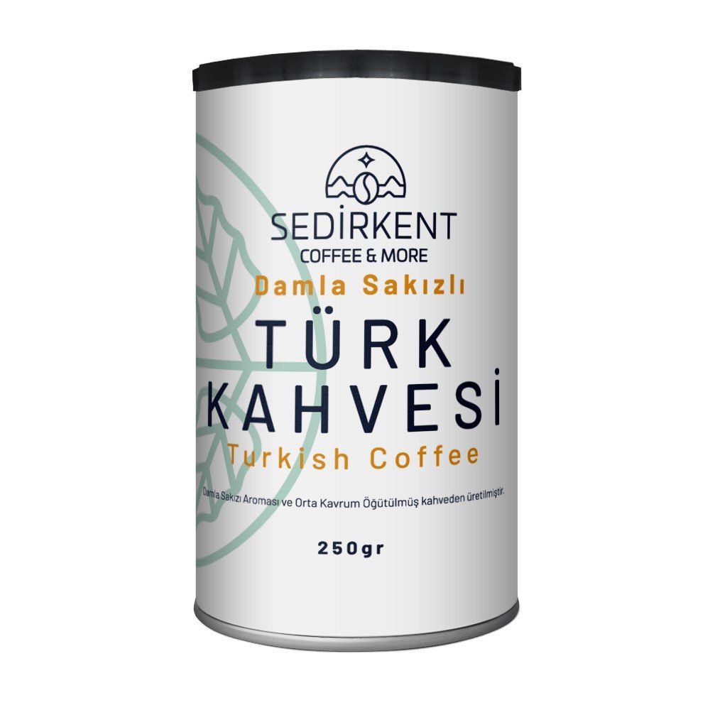 Türk Kahvesi Damla Sakızlı Metal Kutu (250gr)