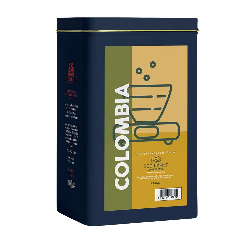 Colombia Filtre Kahve Metal Kutu (500gr)