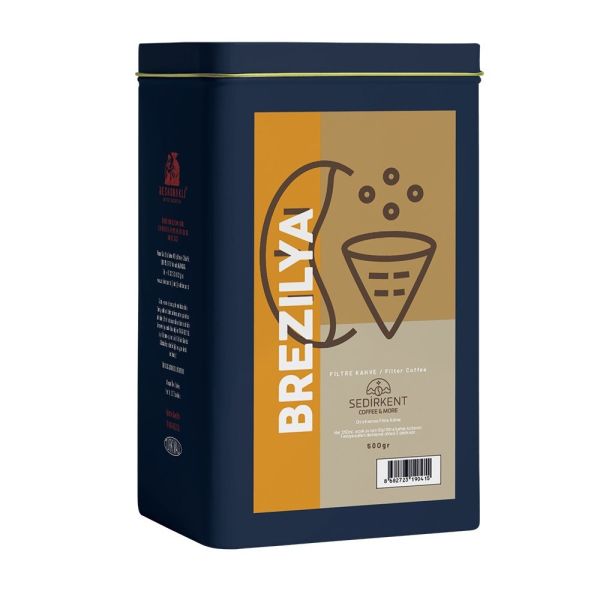 Brezılya Santos Filtre Kahve Metal Kutu (500gr)