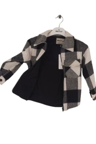 Mutlu Kids Oduncu Ekose Erkek Çocuk Fermuarlı Gömlek KIRMIZI-SİYAH - 7 Yaş