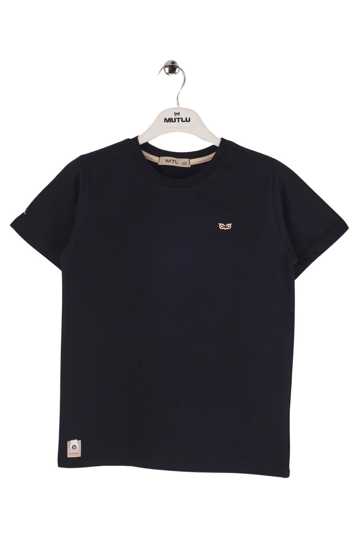 Mutlu Kids Bisiklet Yaka Kısa Kollu Erkek Çocuk Tişört Siyah - 5 Yaş