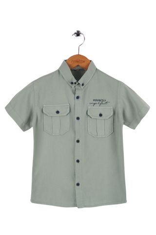 Mutlu Kids Kısa Kollu Erkek Çocuk Gömlek ÇAĞLA - 11 Yaş