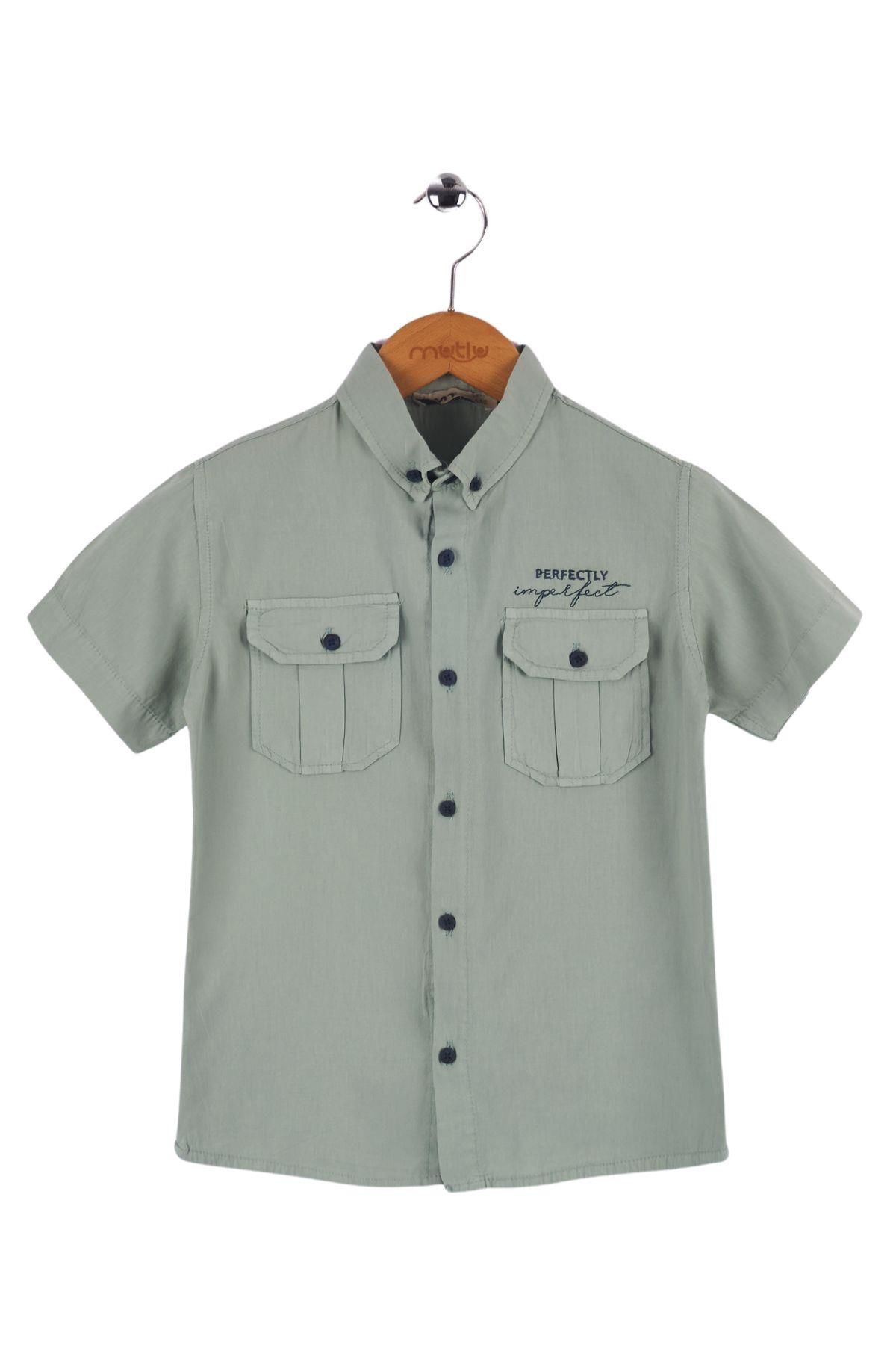 Mutlu Kids Kısa Kollu Erkek Çocuk Gömlek ÇAĞLA - 11 Yaş