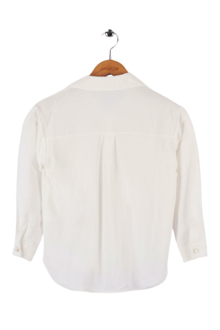 Mutlu Kids Uzun Kollu Kız Çocuk Gömlek Beyaz - 14 Yaş