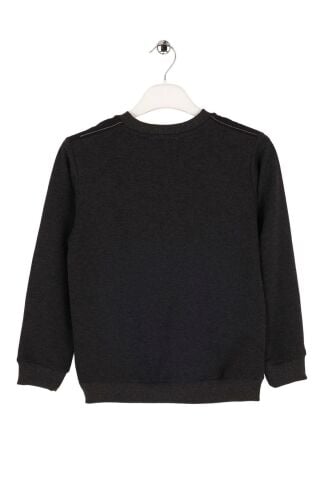 Mutlu Kids Erkek Çocuk Bisiklet Yaka Sweatshirt Siyah - 2 Yaş