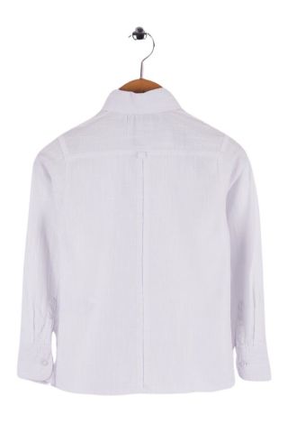 Mutlu Kids Uzun Kollu Erkek Çocuk Okul Gömlek Beyaz - 15 Yaş