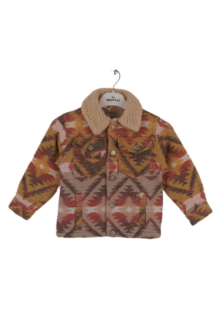 Mutlu Kids İçi Peluş Astarlı Erkek Çocuk Ceket Mont Hardal - 9 Yaş