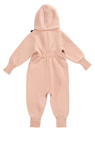 Mutlu Kids İçi Şardonlu Kapüşonlu Bebek ve Çocuk Tulum Pembe - 5 Yaş