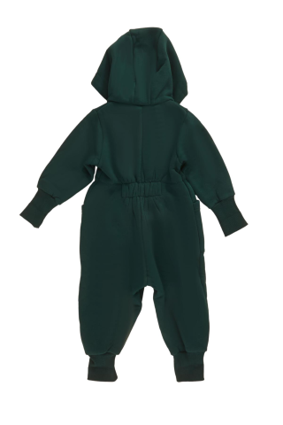 Mutlu Kids İçi Şardonlu Kapüşonlu Bebek ve Çocuk Tulum Yeşil - 4 Yaş