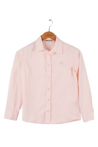 Mutlu Nakışlı Erkek Uzun Kol Gömlek Pudra - 14 Yaş