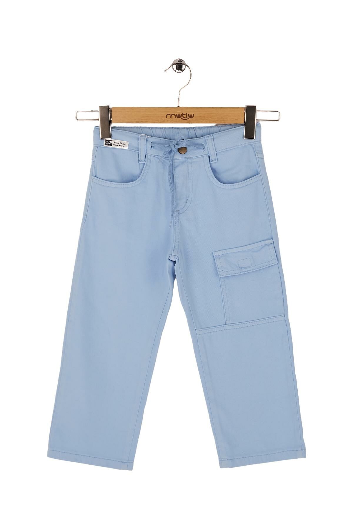 Mutlu Kids Erkek Kargo Model Pantolon Mavi - 4 Yaş