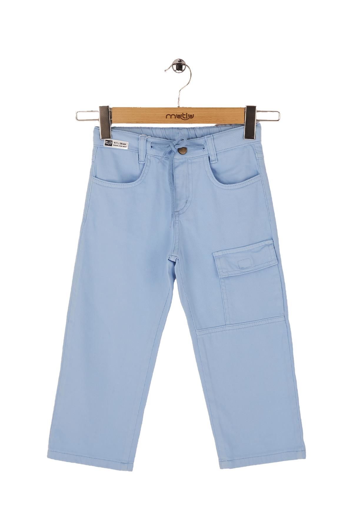 Mutlu Kids Erkek Kargo Model Pantolon Mavi - 5 Yaş