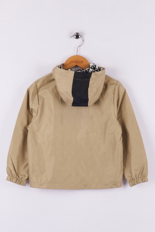 Mutlu Kids Erkek Çocuk Kapüşonlu Yağmurluk Bej - 8 Yaş