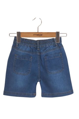 Mutlu Kids Erkek Çocuk Bebek Kot Şort ORTA MAVİ - 5 Yaş