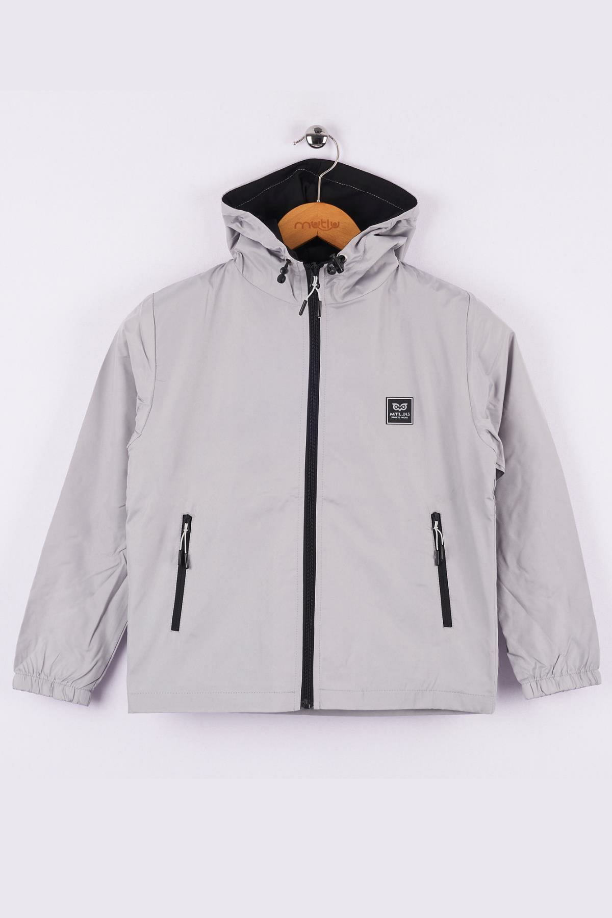 Mutlu Kids Erkek Çocuk Yağmurluk Gri - 8 Yaş