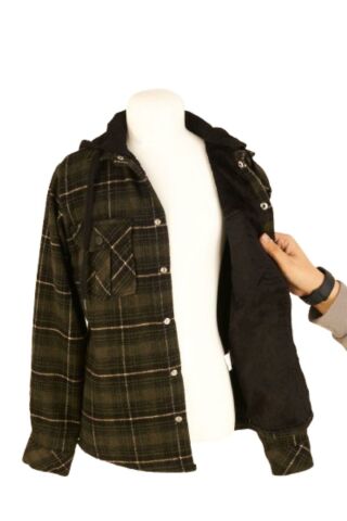 Mutlu Kids Kapüşonlu Kürk Astarlı Ekoseli Kalın Erkek Çocuk Gömlek Hardal - 7 Yaş