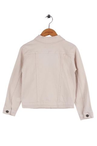 Mutlu Kids Kız Çocuk Denim Ceket EKRU - 13 Yaş
