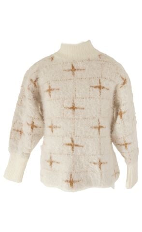 Mutlu Kids Yumuşak Dokulu Kız Çocuk Kazak Krem - 14-15 Yaş