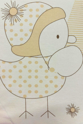 Civciv Desenli Pazen Bebek Battaniyesi KAHVE