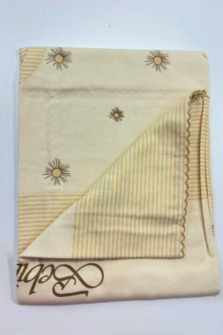 Civciv Desenli Pazen Bebek Battaniyesi KAHVE