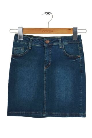 Mutlu Kız Kot Etek Koyu Mavi - 13 Yaş