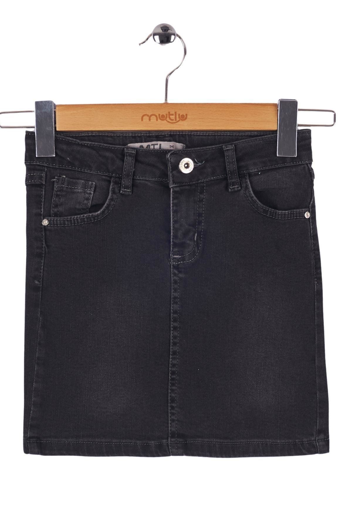 Mutlu Kız Kot Etek Füme - 6 Yaş