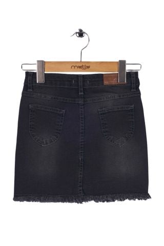 Mutlu Kız Kot Etek ORTA MAVİ - 6 Yaş