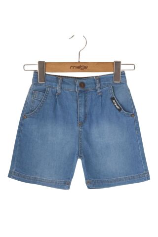 Mutlu Kids Erkek Çocuk Bebek Kot Şort ORTA MAVİ - 5 Yaş