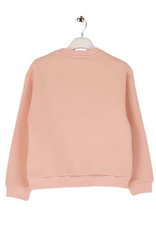 Mutlu Kids Çiçek İşlemeli Kız Çocuk Sweatshirt TAŞ - 8 Yaş