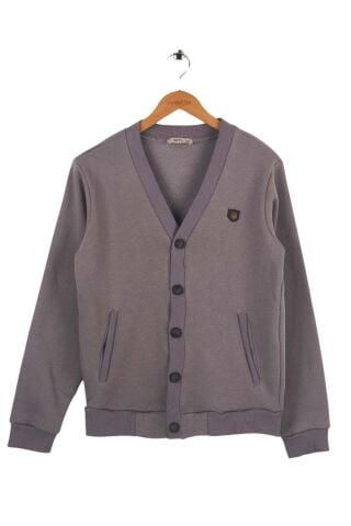 Mutlu Kids Şardonlu Önden Düğmeli Erkek Çocuk Hırka Antrasit - 9 Yaş