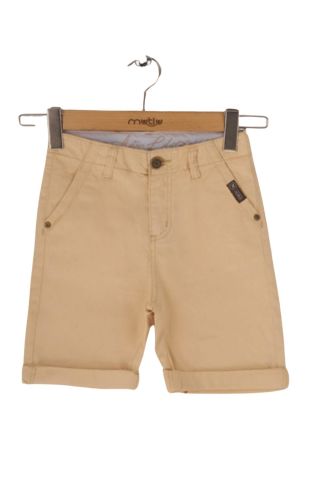 Mutlu Kids Cep Detaylı Erkek Çocuk Kapri Şort AÇIK BEJ - 3 Yaş