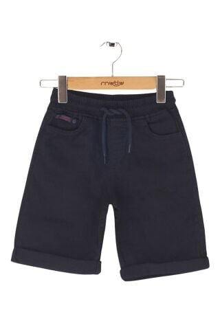 Mutlu Kids Beli Lastikli Erkek Çocuk Kapri Şort Lacivert - 9 Yaş