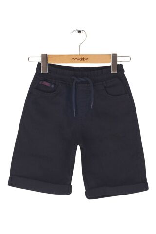 Mutlu Kids Beli Lastikli Erkek Çocuk Kapri Şort Lacivert - 9 Yaş