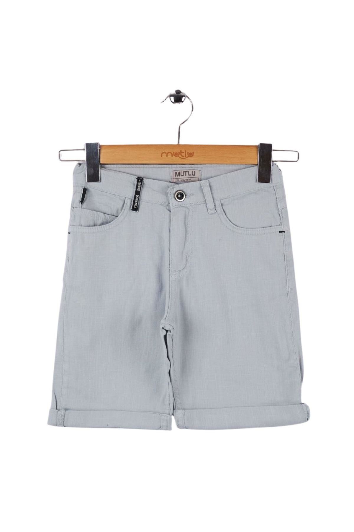 Mutlu Kids Erkek Çocuk Bermuda Şort BUZ MAVİ - 9 Yaş