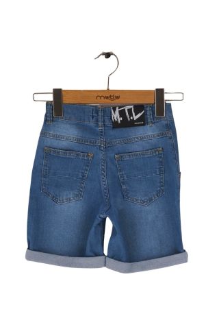 Mutlu Kids Erkek Çocuk Kot Şort ORTA MAVİ - 9 Yaş