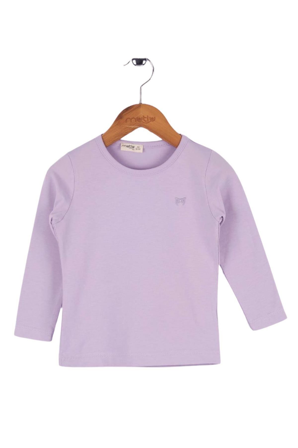 Mutlu Kids Basic Kız Çocuk Uzun Kollu Tişört Lila - 14-15 Yaş