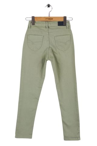 Mutlu Kids Kız Çocuk Gabardin Pantolon Haki - 14 Yaş