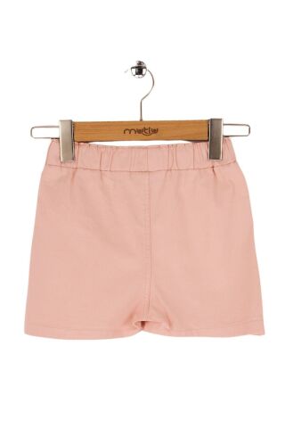 Mutlu Kids Fiyonk Detaylı Kız Çocuk Bebek Gabardin Şort Etek Pembe - 5 Yaş