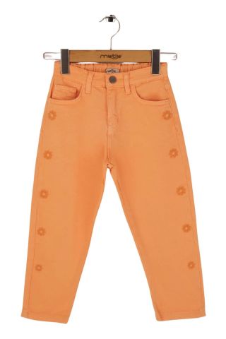 Mutlu Kids Kız Çocuk Bebek Pantolon Turuncu - 5 Yaş