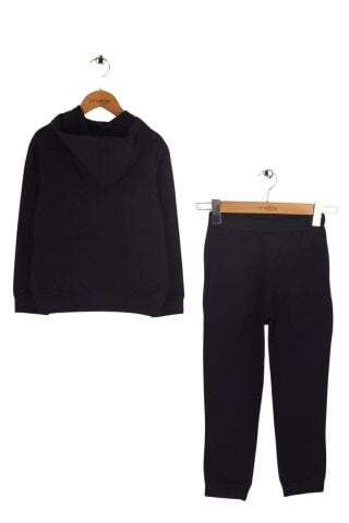 Mutlu Kapüşonlu 2'li Çocuk Sweatshirt Takım Lacivert - 6 Yaş