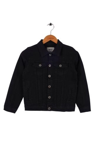 Mutlu Kids Erkek Çocuk Denim Ceket Siyah - 6 Yaş
