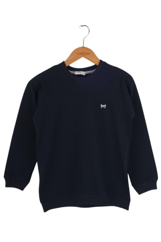 Mutlu Kids Bisiklet Yaka Erkek Çocuk Sweatshirt Antrasit - 8 Yaş