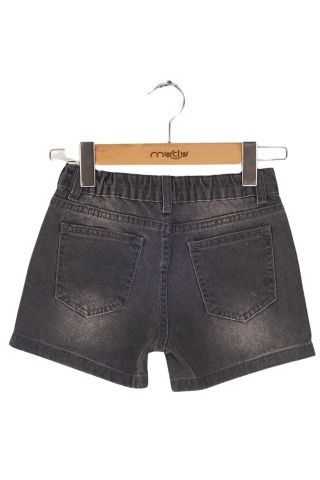 Mutlu Kids Kalp Armalı Kız Çocuk Şort Füme - 5 Yaş