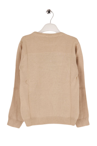 Mutlu Kids Erkek Çocuk Kazak Bej - 11-12 Yaş