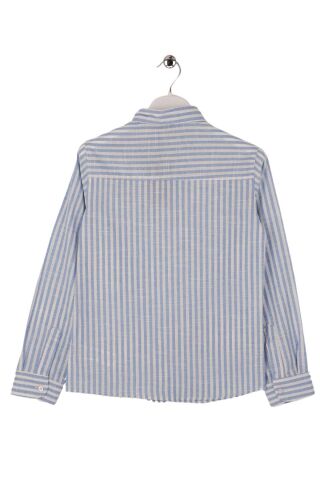 Mutlu Kids Çizgili Erkek Çocuk Gömlek Saks - 6 Yaş