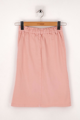 Mutlu Kids Önden Yırtrmaçlı ve Cepli Kız Çocuk Gabardin Etek TAŞ - 13 Yaş