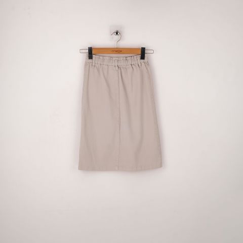 Mutlu Kids Önden Yırtrmaçlı ve Cepli Kız Çocuk Gabardin Etek TAŞ - 13 Yaş